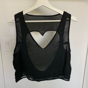 Brandy Melville Sheer Heart Top